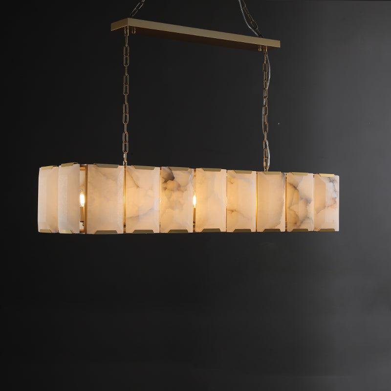 Harlew Calcite Rectangular Chandelier 42"54''62''74'' - GILDLAMPS