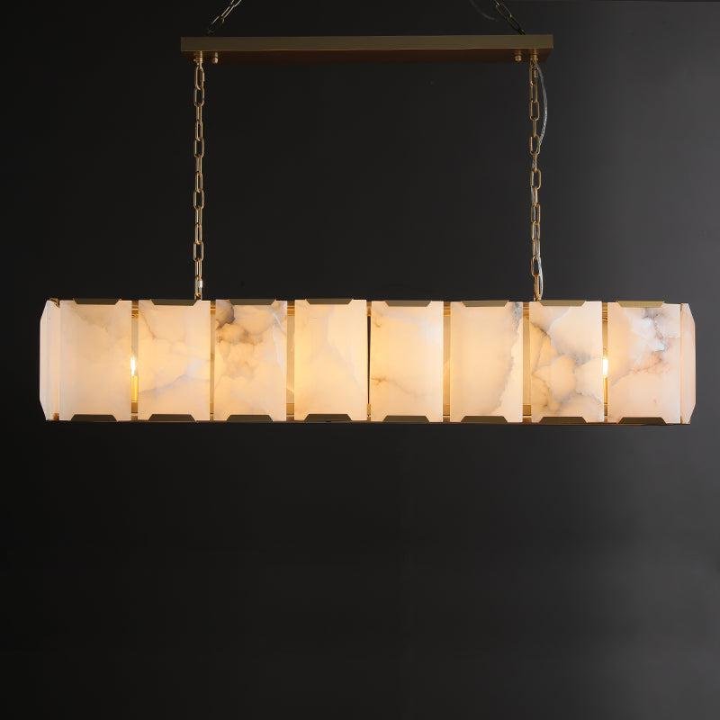 Harlew Calcite Rectangular Chandelier 42"54''62''74'' - GILDLAMPS