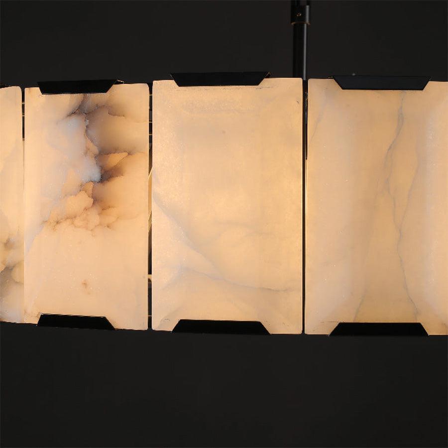 Harlew Calcite Round Chandelier 19"31''43''60'' - GILDLAMPS