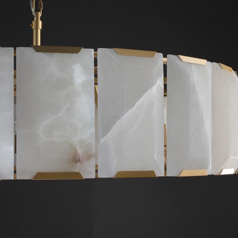 Harlew Calcite Round Chandelier 19"31''43''60'' - GILDLAMPS