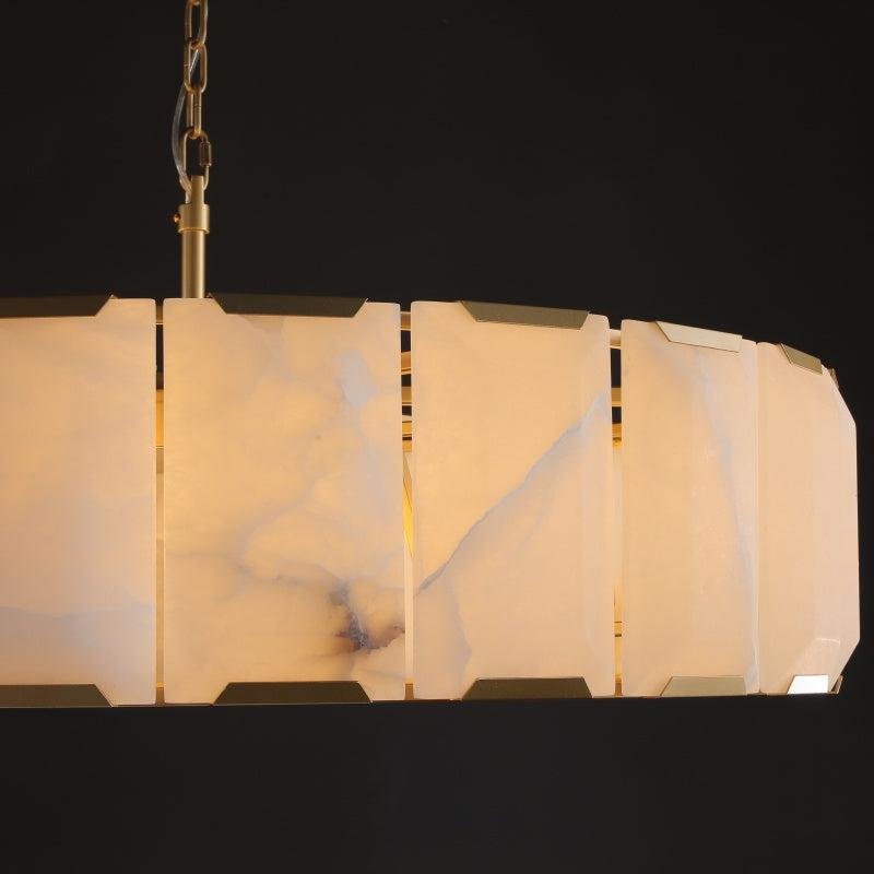 Harlew Calcite Round Chandelier 19"31''43''60'' - GILDLAMPS