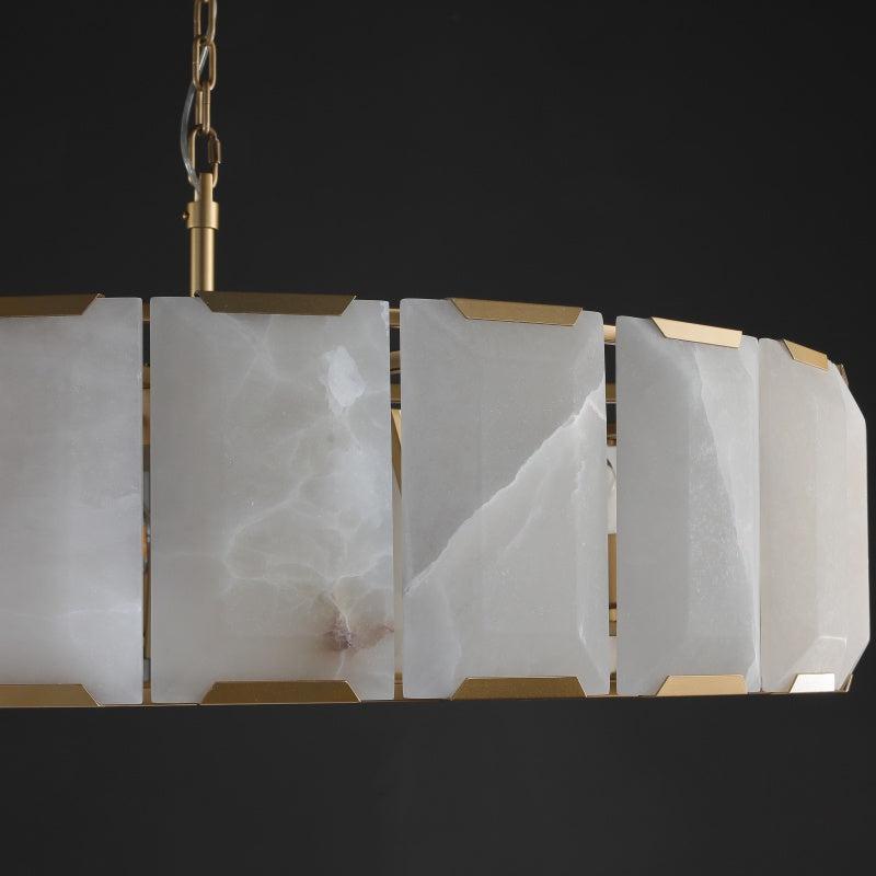Harlew Calcite Round Chandelier 19"31''43''60'' - GILDLAMPS