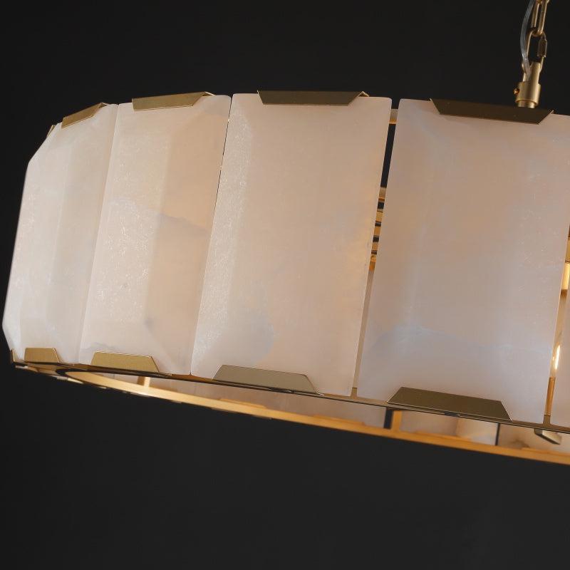 Harlew Calcite Round Chandelier 19"31''43''60'' - GILDLAMPS