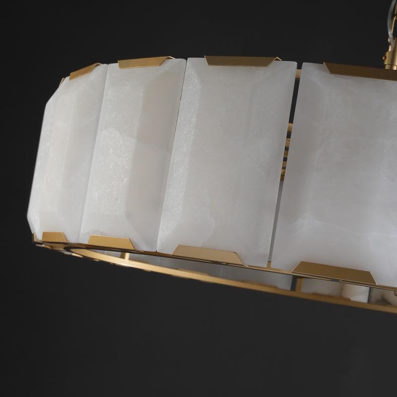 Harlew Calcite Round Chandelier 19"31''43''60'' - GILDLAMPS