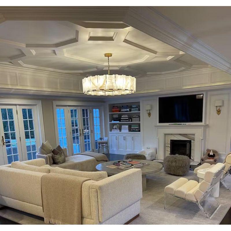 Harlew Calcite Round Chandelier 19"31''43''60'' - GILDLAMPS