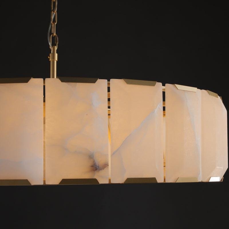 Harlew Calcite Round Chandelier 19"31''43''60'' - GILDLAMPS