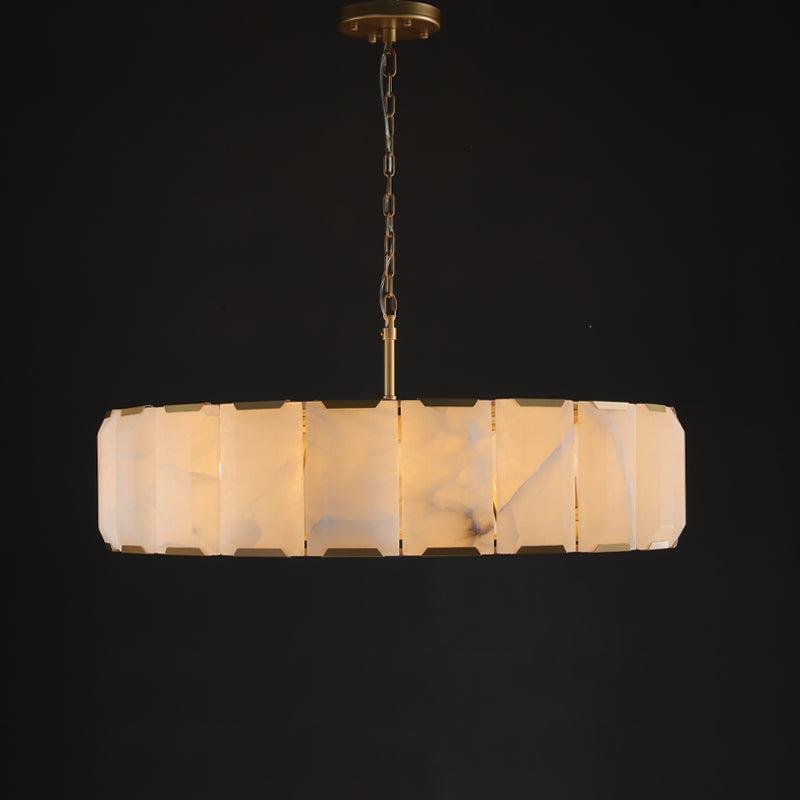 Harlew Calcite Round Chandelier 19"31''43''60'' - GILDLAMPS
