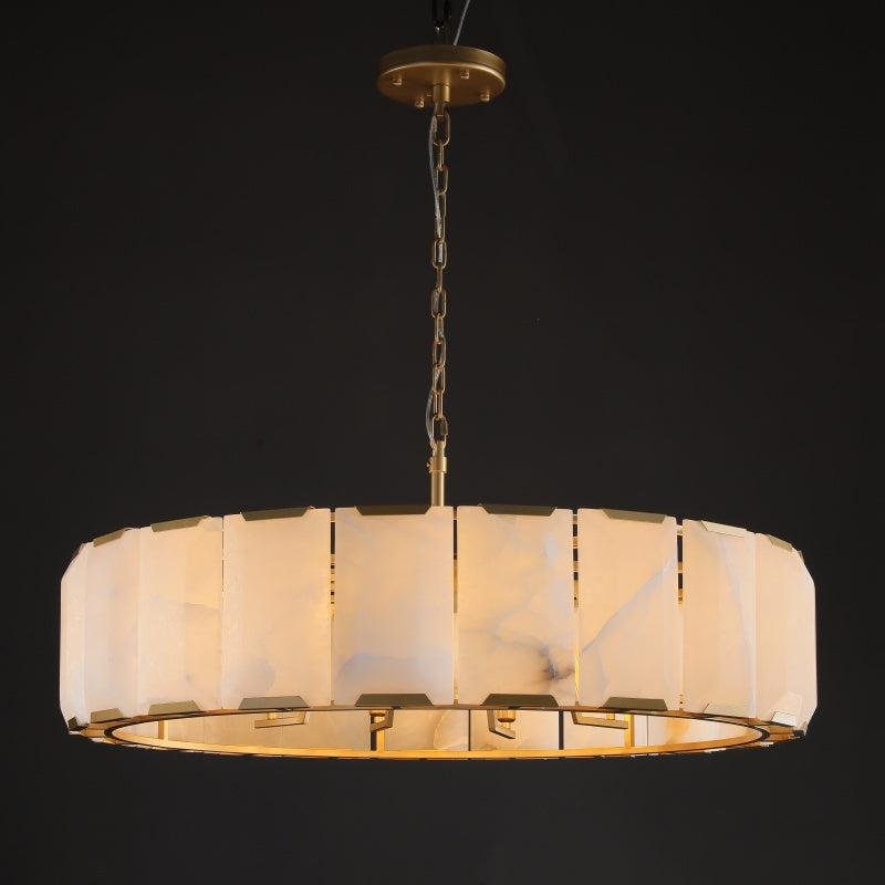 Harlew Calcite Round Chandelier 19"31''43''60'' - GILDLAMPS