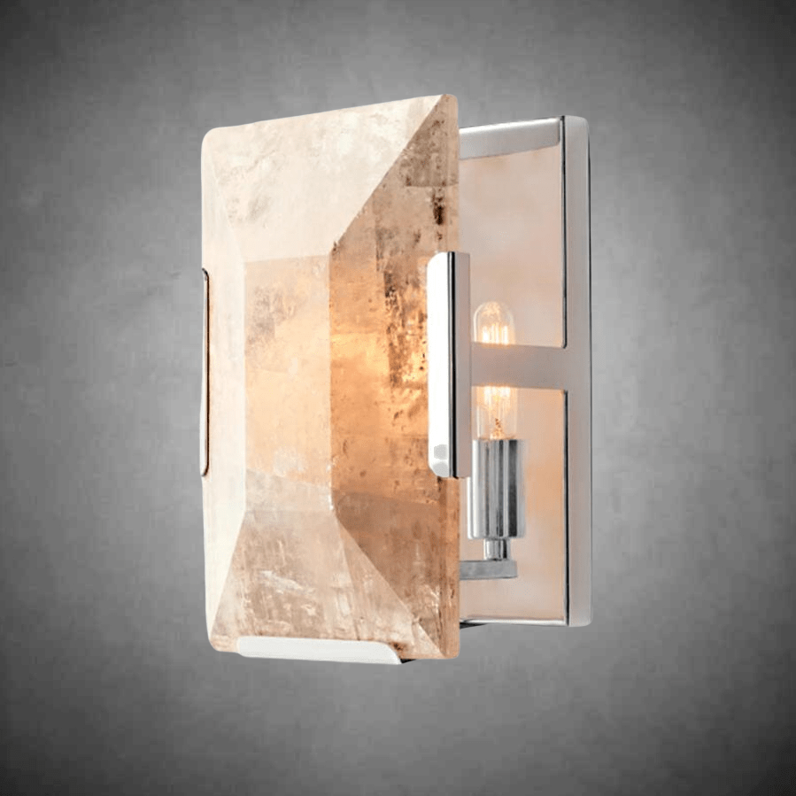 Harlew Calcite Short Wall Sconce - GILDLAMPS