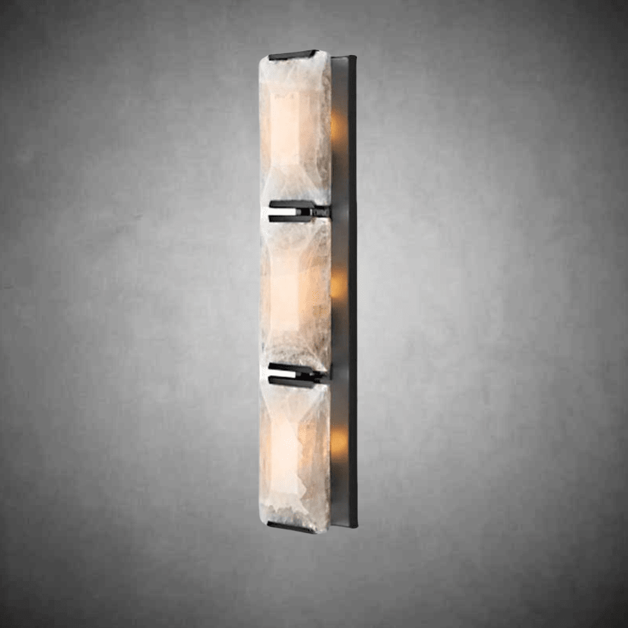 Harlew Calcite Triple Wall Sconce - GILDLAMPS