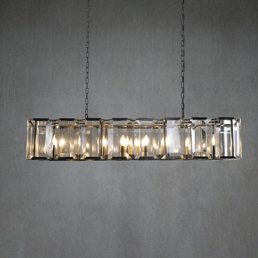 Harlew Crystal Rectangular Chandelier42''54''62''74" - GILDLAMPS