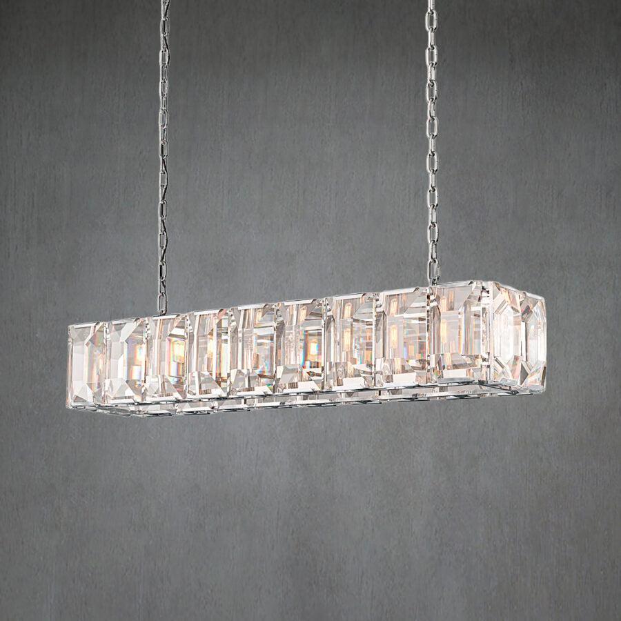 Harlew Crystal Rectangular Chandelier42''54''62''74" - GILDLAMPS