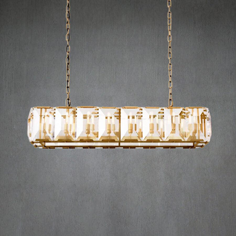 Harlew Crystal Rectangular Chandelier42''54''62''74" - GILDLAMPS