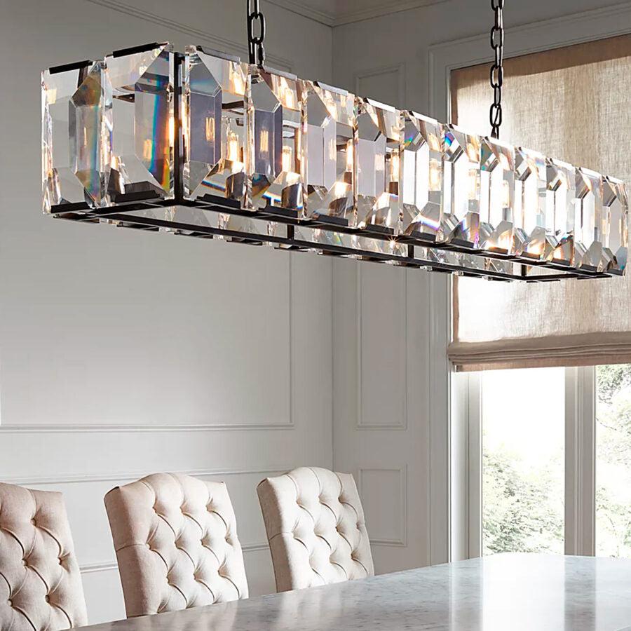 Harlew Crystal Rectangular Chandelier42''54''62''74" - GILDLAMPS