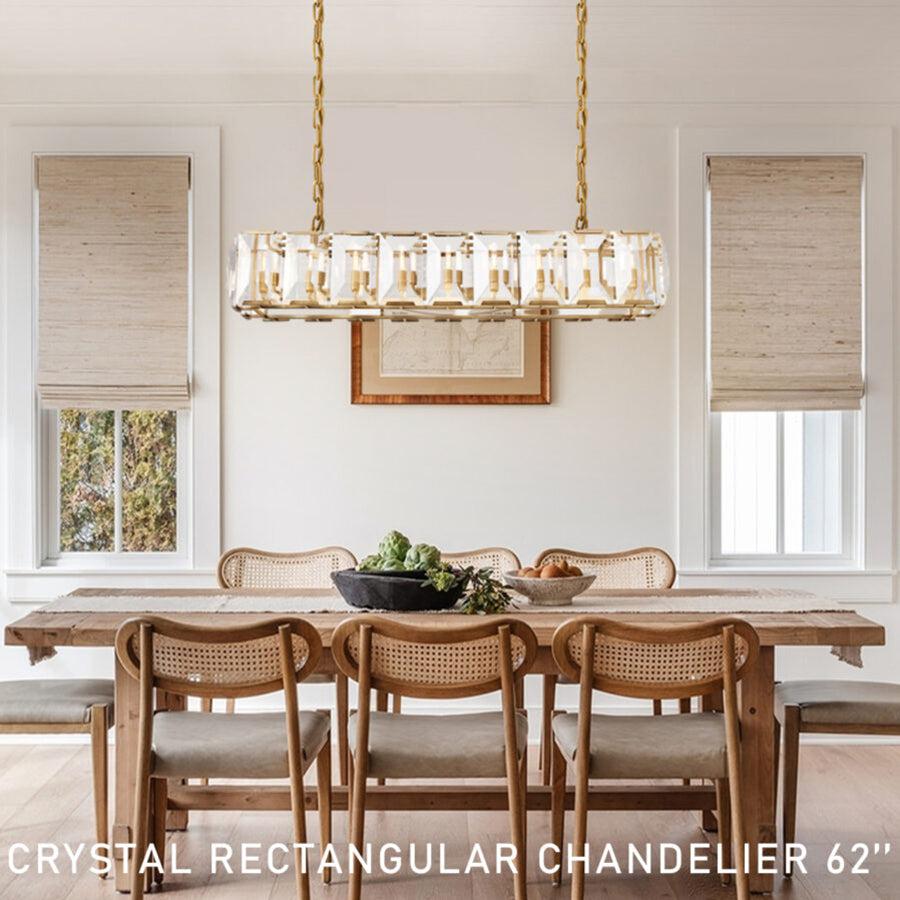 Harlew Crystal Rectangular Chandelier42''54''62''74" - GILDLAMPS