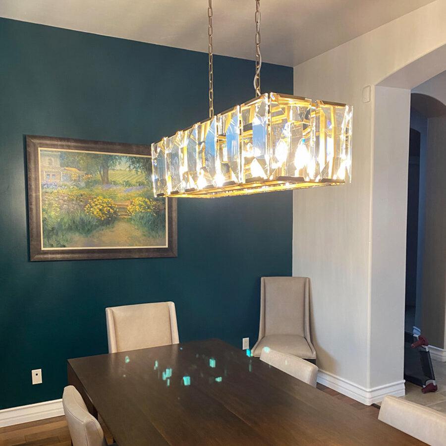 Harlew Crystal Rectangular Chandelier42''54''62''74" - GILDLAMPS