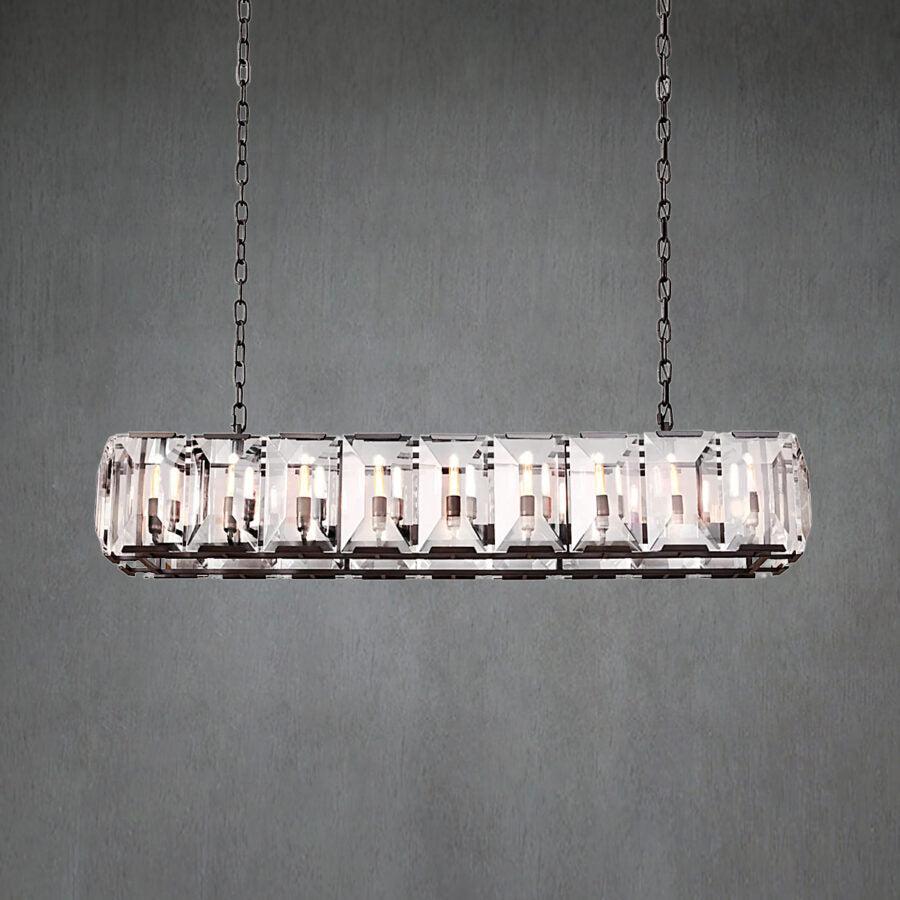 Harlew Crystal Rectangular Chandelier42''54''62''74" - GILDLAMPS
