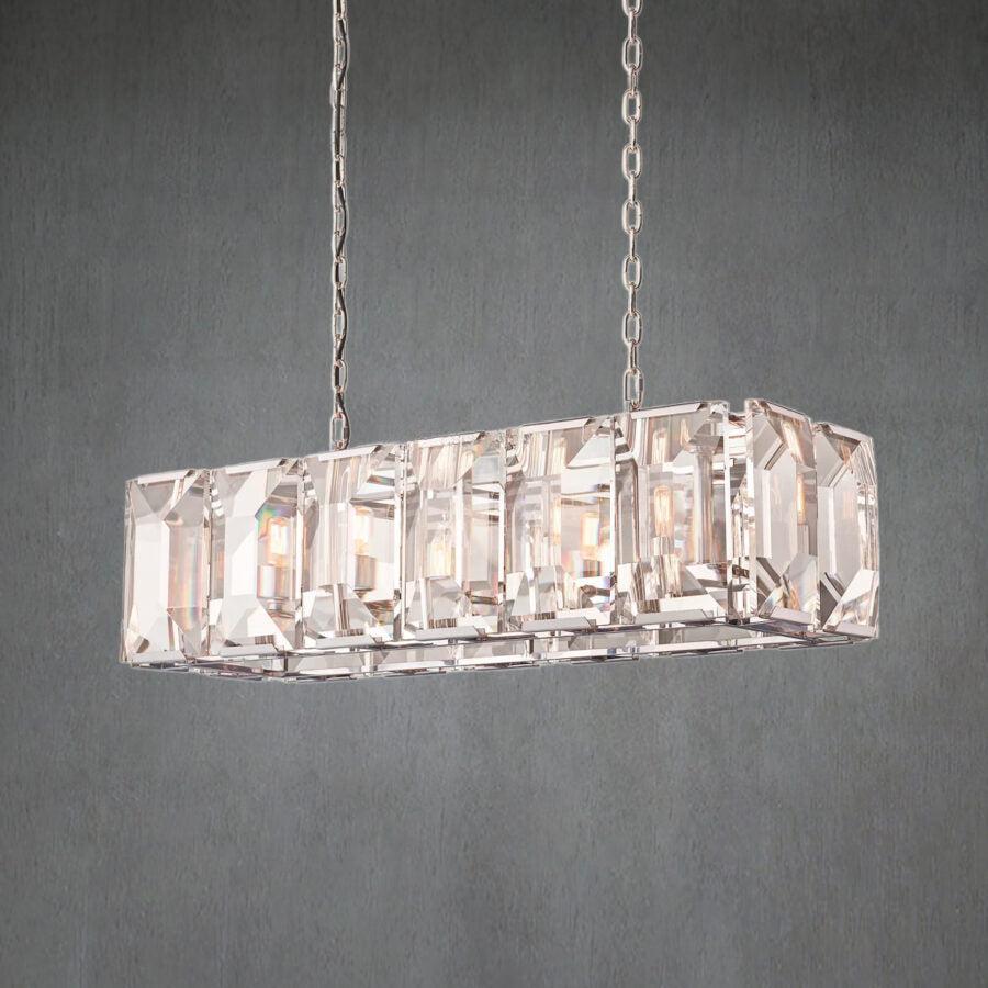 Harlew Crystal Rectangular Chandelier42''54''62''74" - GILDLAMPS