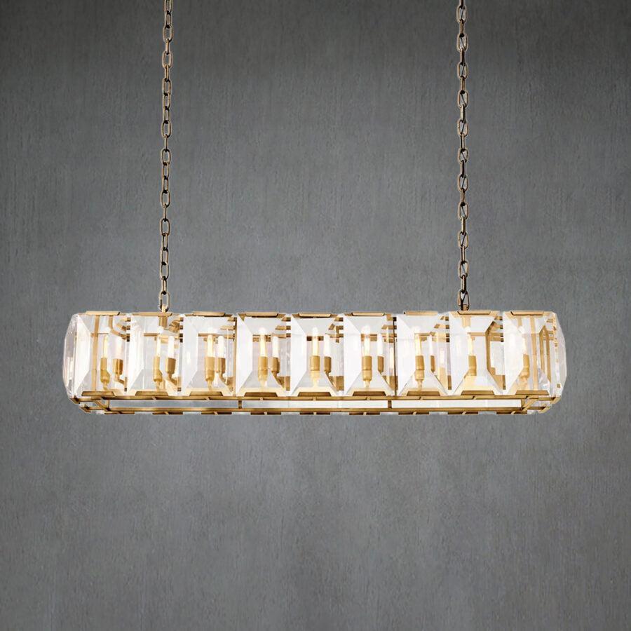 Harlew Crystal Rectangular Chandelier42''54''62''74" - GILDLAMPS