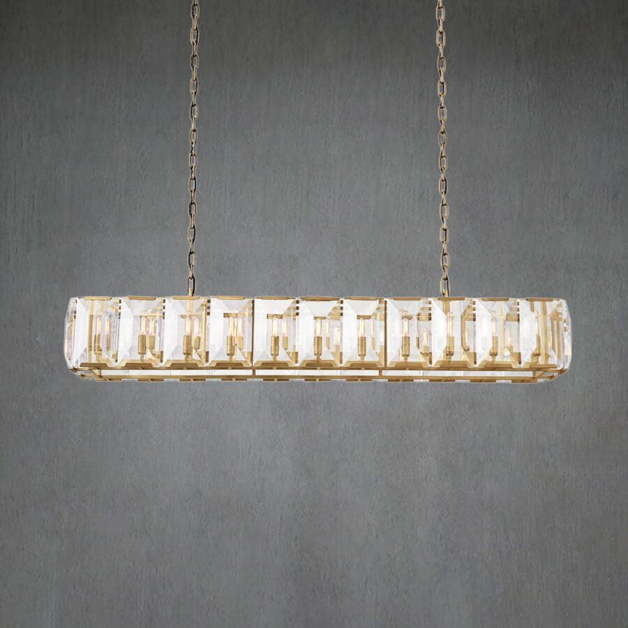 Harlew Crystal Rectangular Chandelier42''54''62''74" - GILDLAMPS