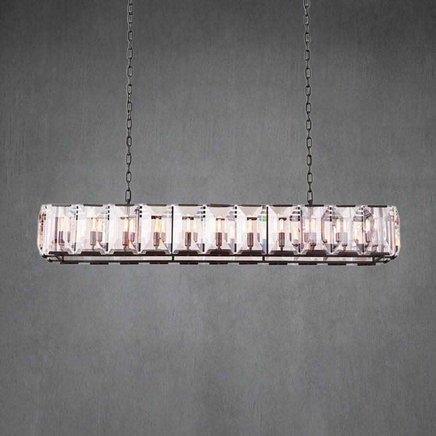Harlew Crystal Rectangular Chandelier42''54''62''74" - GILDLAMPS