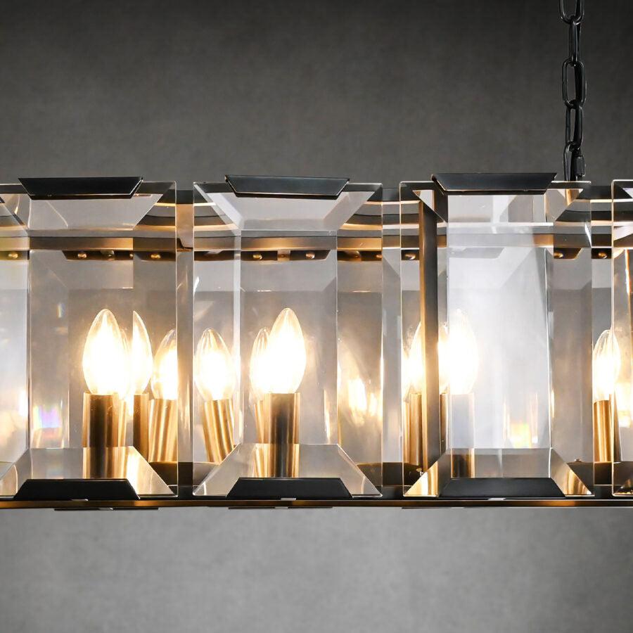 Harlew Crystal Rectangular Chandelier42''54''62''74" - GILDLAMPS