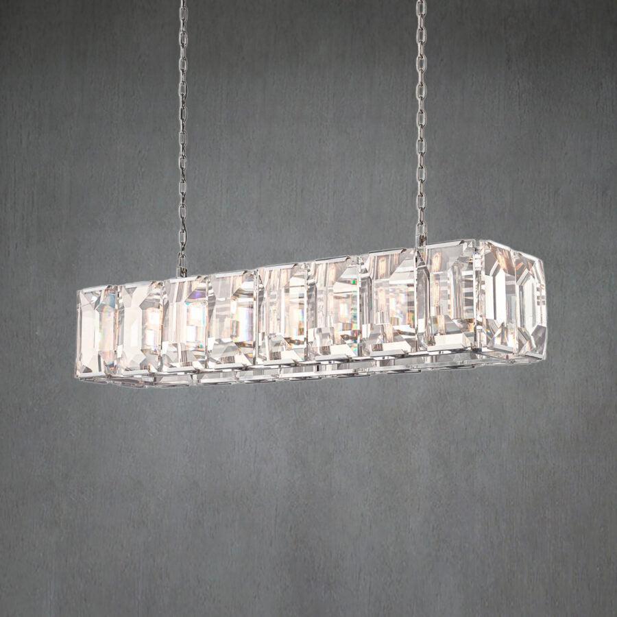 Harlew Crystal Rectangular Chandelier42''54''62''74" - GILDLAMPS