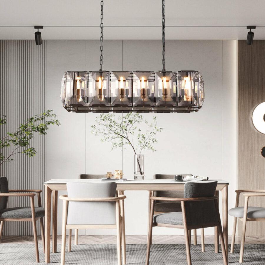 Harlew Crystal Rectangular Chandelier42''54''62''74" - GILDLAMPS