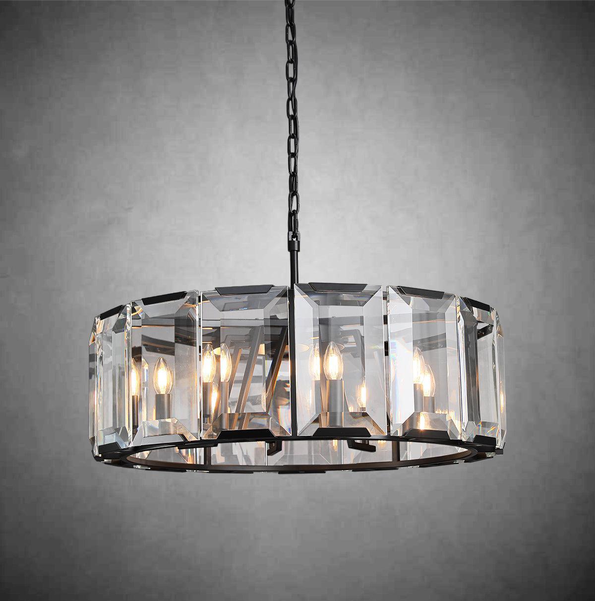 Harlew Crystal Round Chandelier 19''31''43''60'' - GILDLAMPS