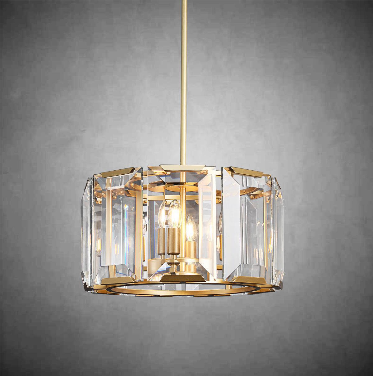 Harlew Crystal Round Chandelier 19''31''43''60'' - GILDLAMPS
