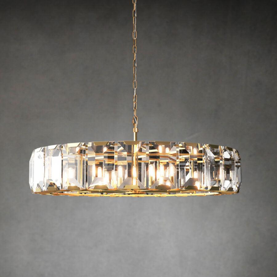 Harlew Crystal Round Chandelier 19''31''43''60'' - GILDLAMPS