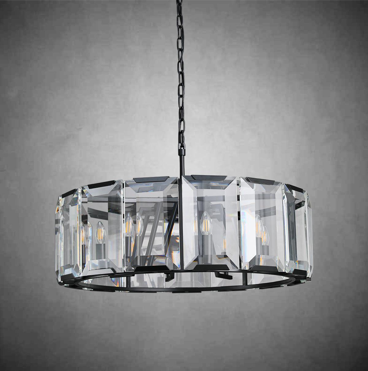 Harlew Crystal Round Chandelier 19''31''43''60'' - GILDLAMPS