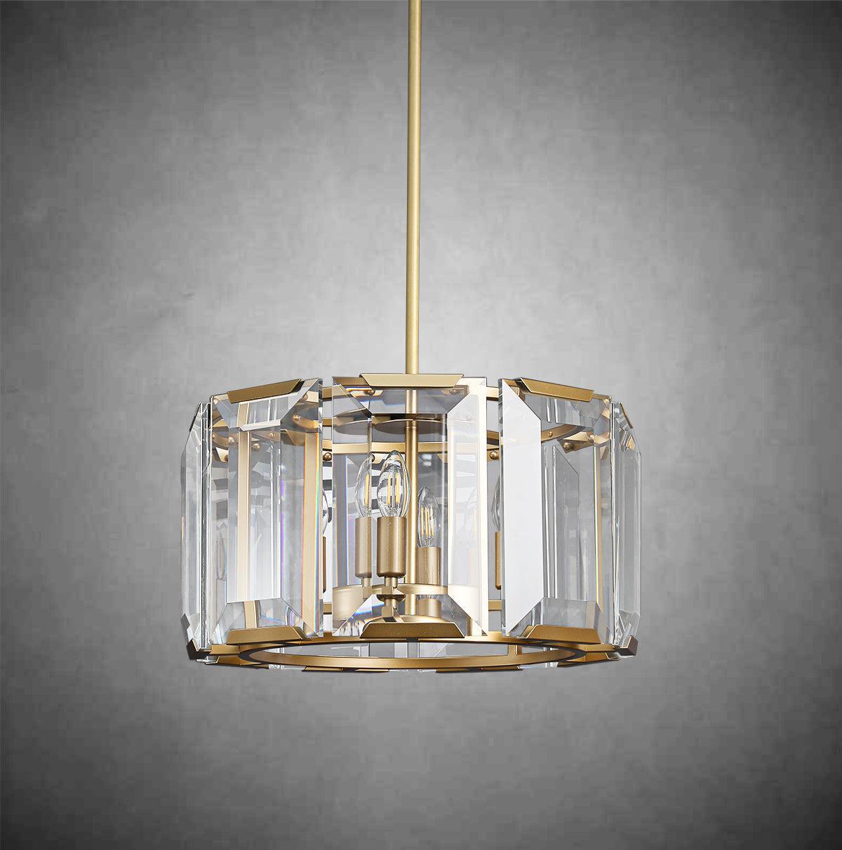 Harlew Crystal Round Chandelier 19''31''43''60'' - GILDLAMPS