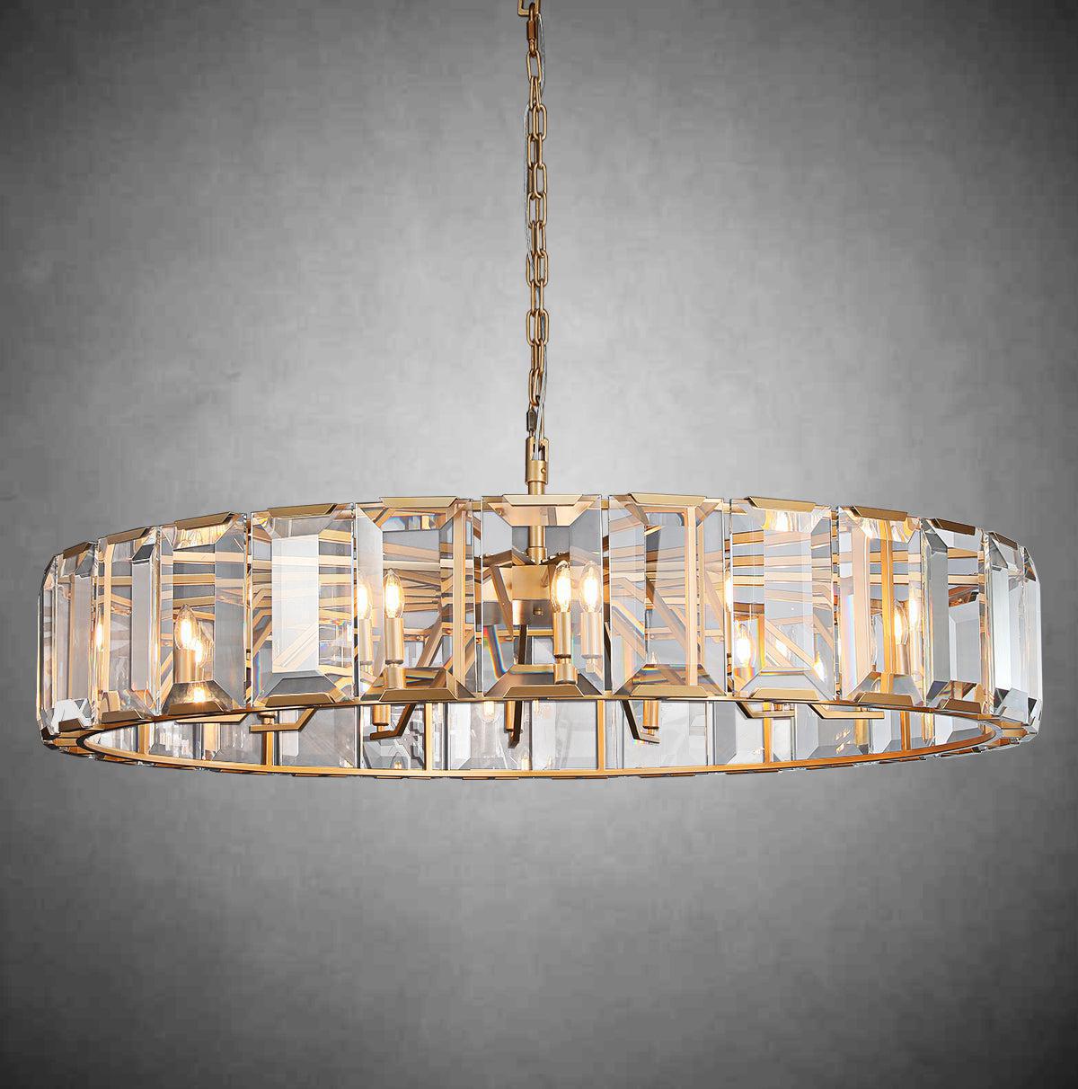Harlew Crystal Round Chandelier 19''31''43''60'' - GILDLAMPS