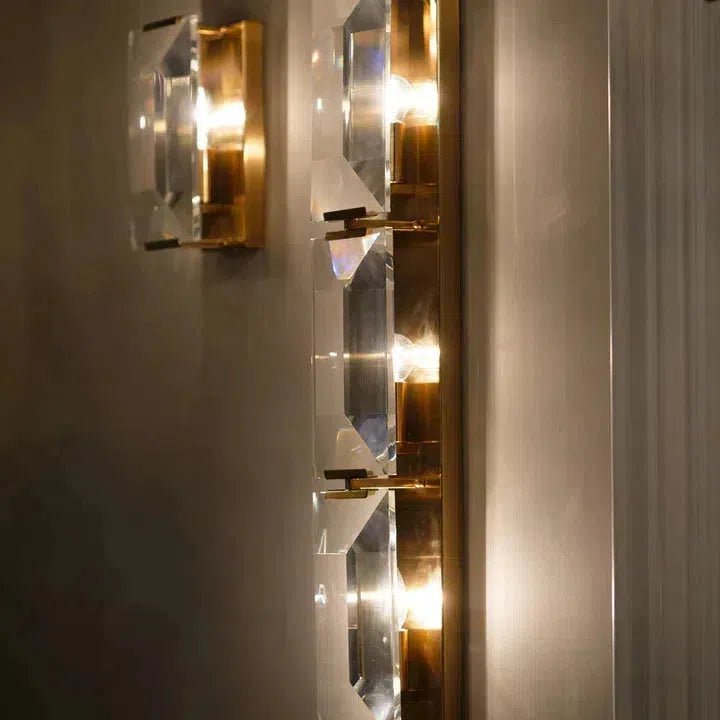 Harlew Crystal Triple Wall Lamp - GILDLAMPS