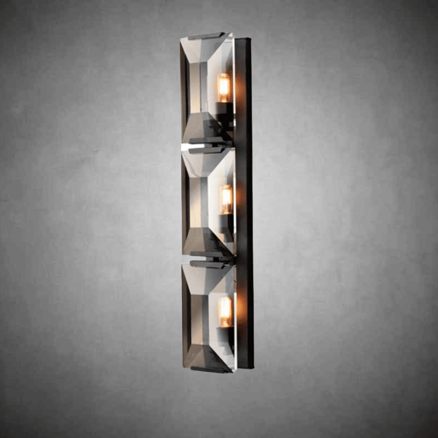 Harlew Crystal Triple Wall Lamp - GILDLAMPS
