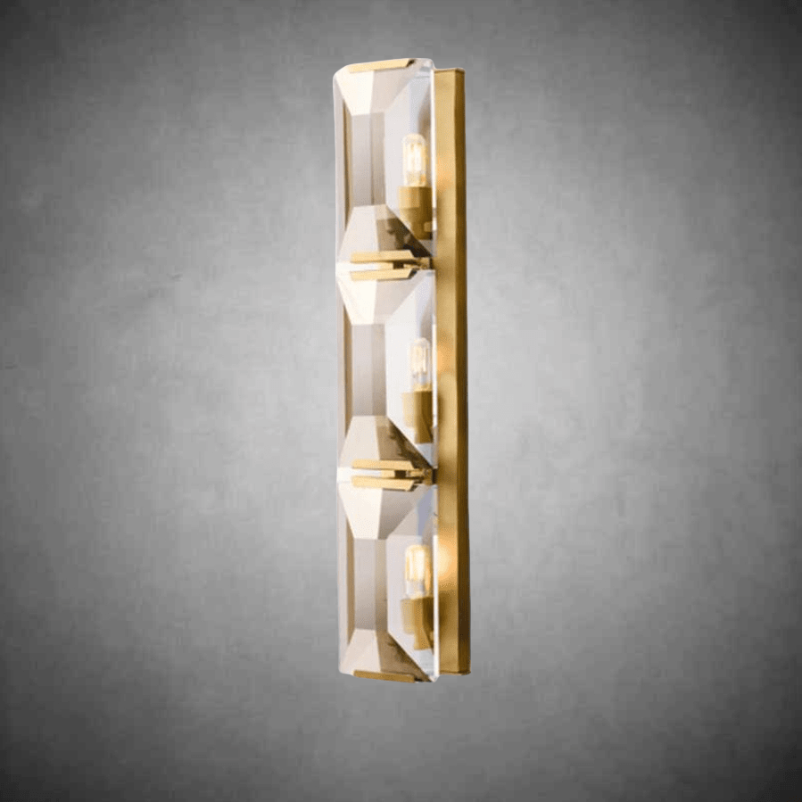 Harlew Crystal Triple Wall Lamp - GILDLAMPS