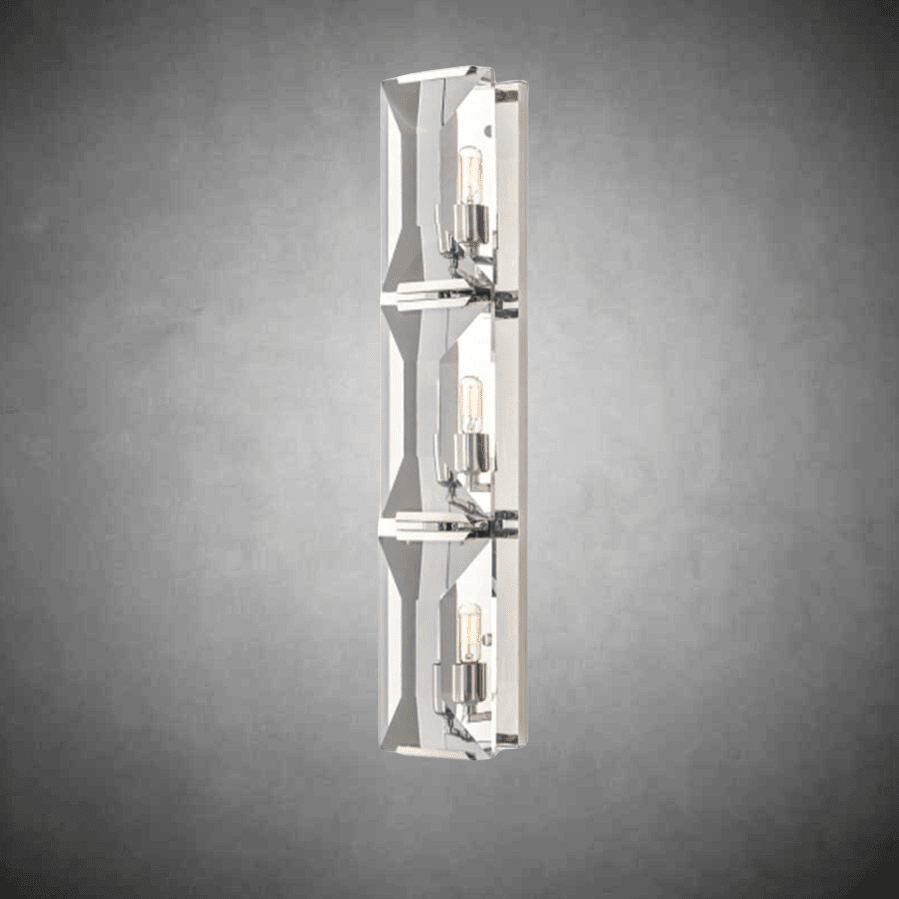 Harlew Crystal Triple Wall Lamp - GILDLAMPS