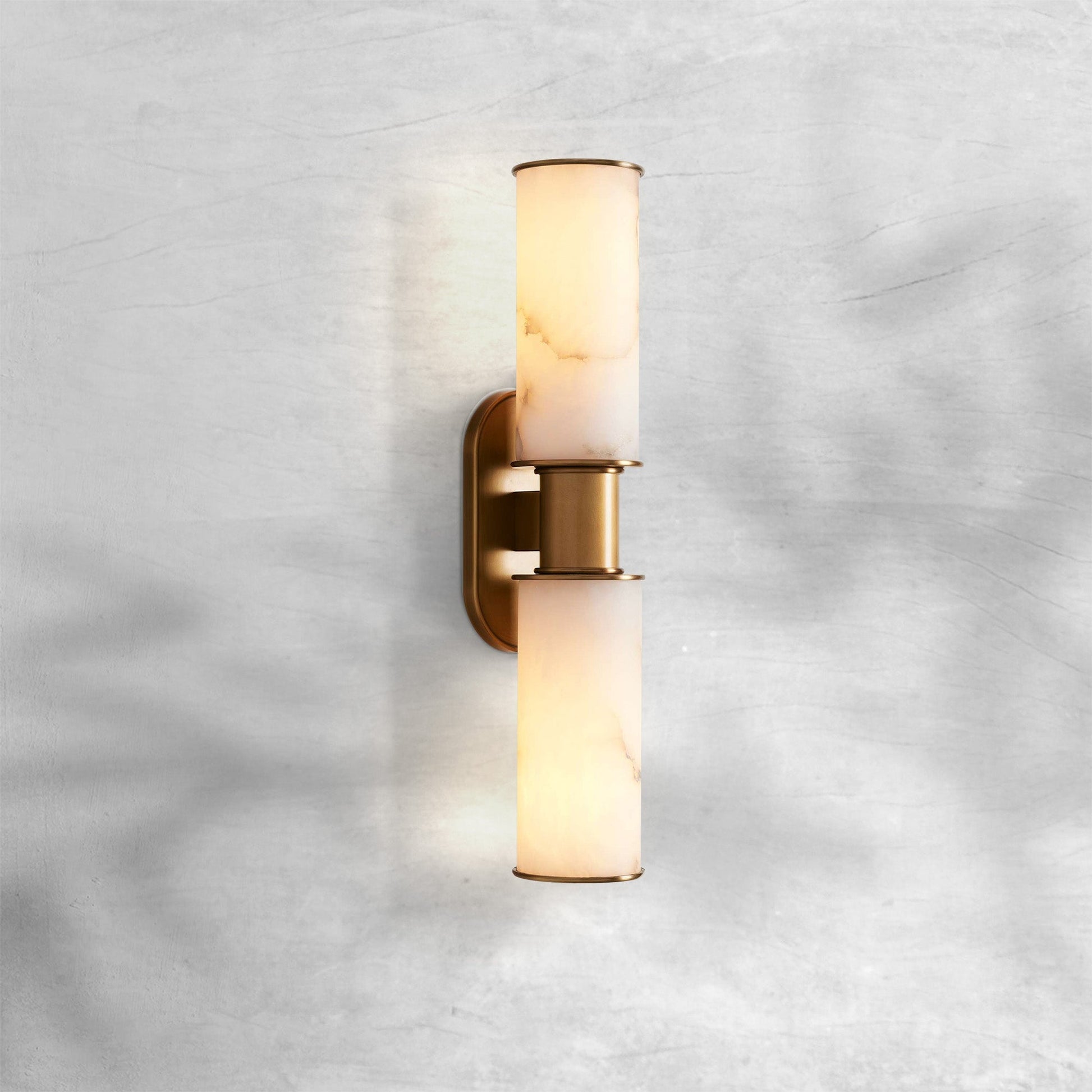 Harlin Alabaster 2-Light Wall Sconce - GILDLAMPS