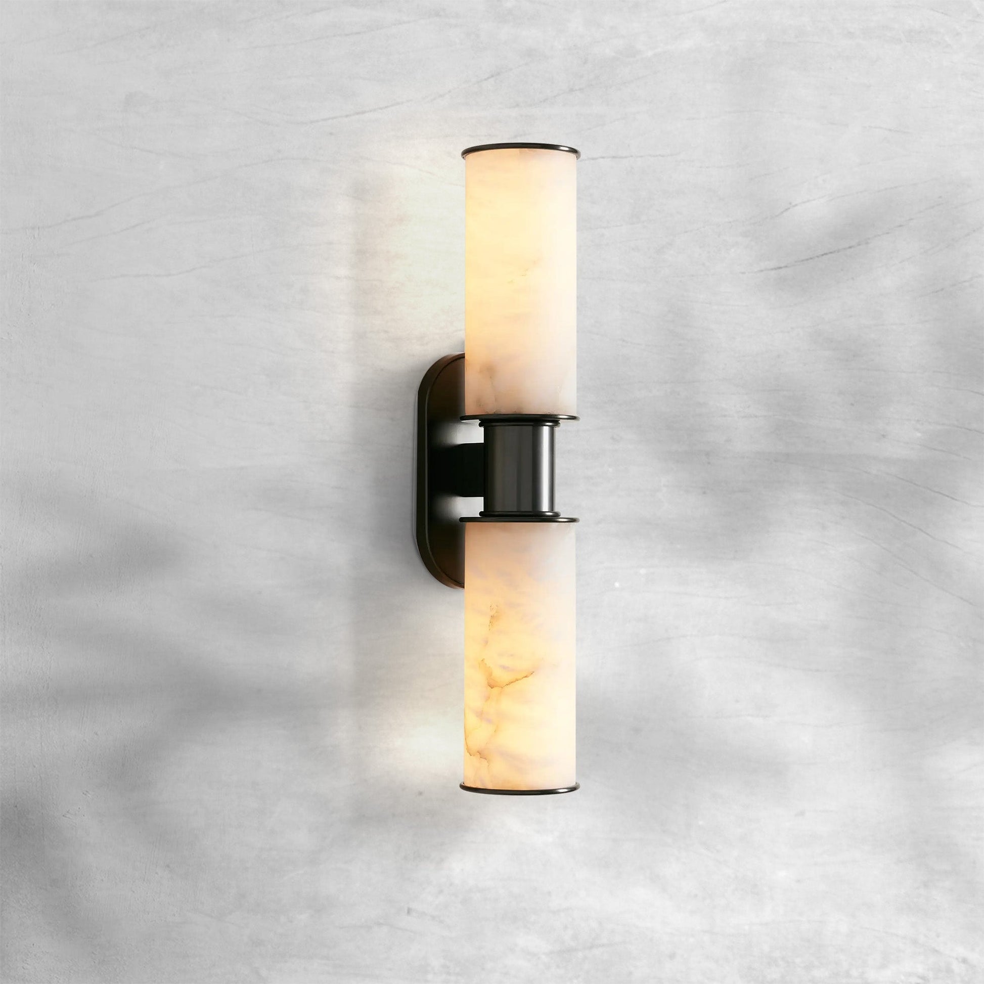 Harlin Alabaster 2-Light Wall Sconce - GILDLAMPS
