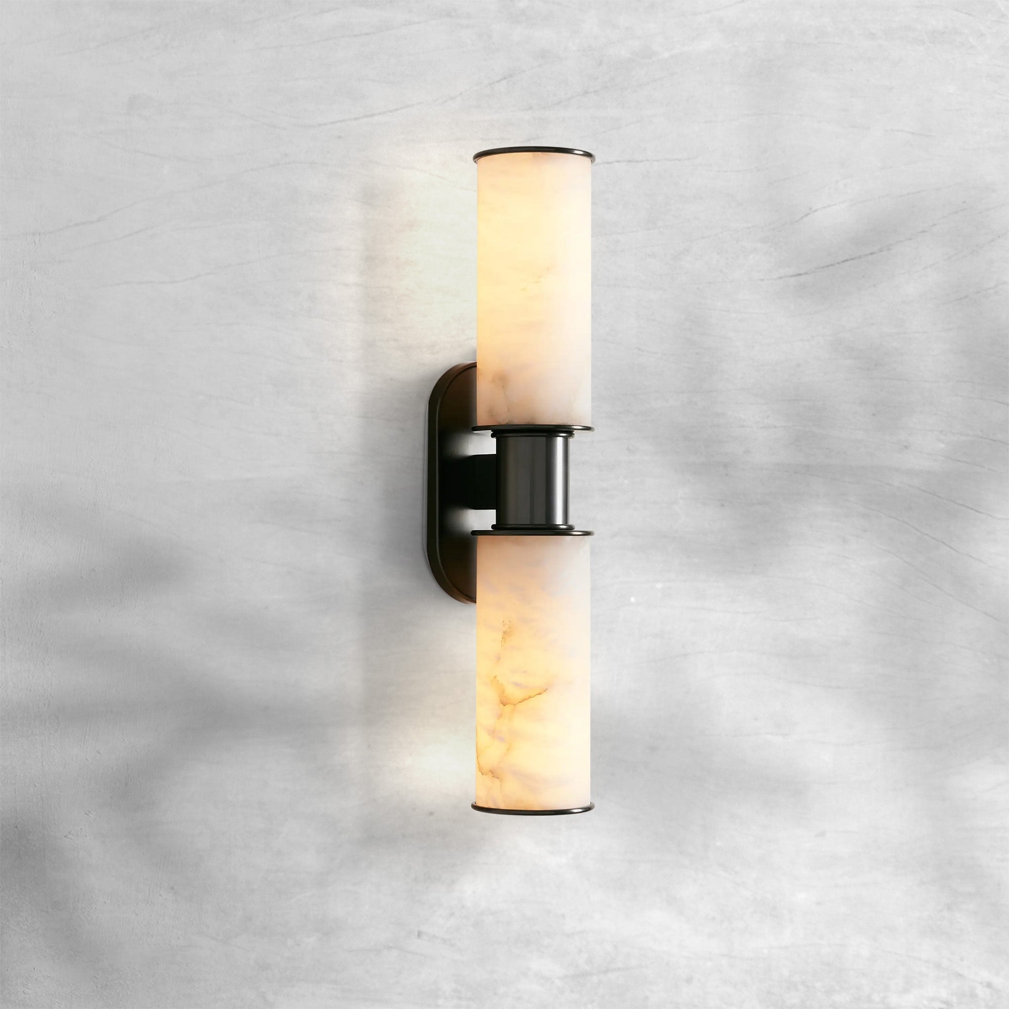 Harlin Alabaster 2-Light Wall Sconce - GILDLAMPS