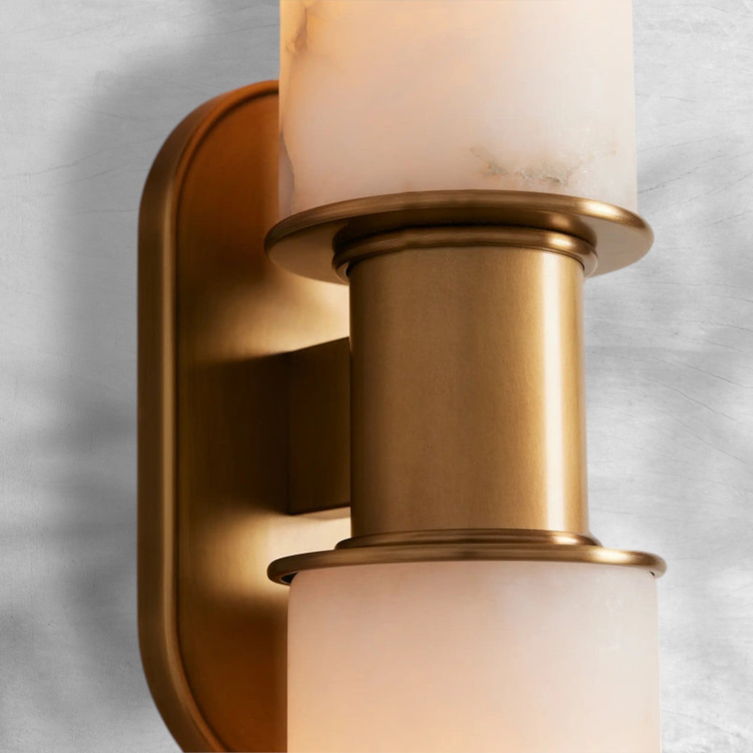 Harlin Alabaster 2-Light Wall Sconce - GILDLAMPS