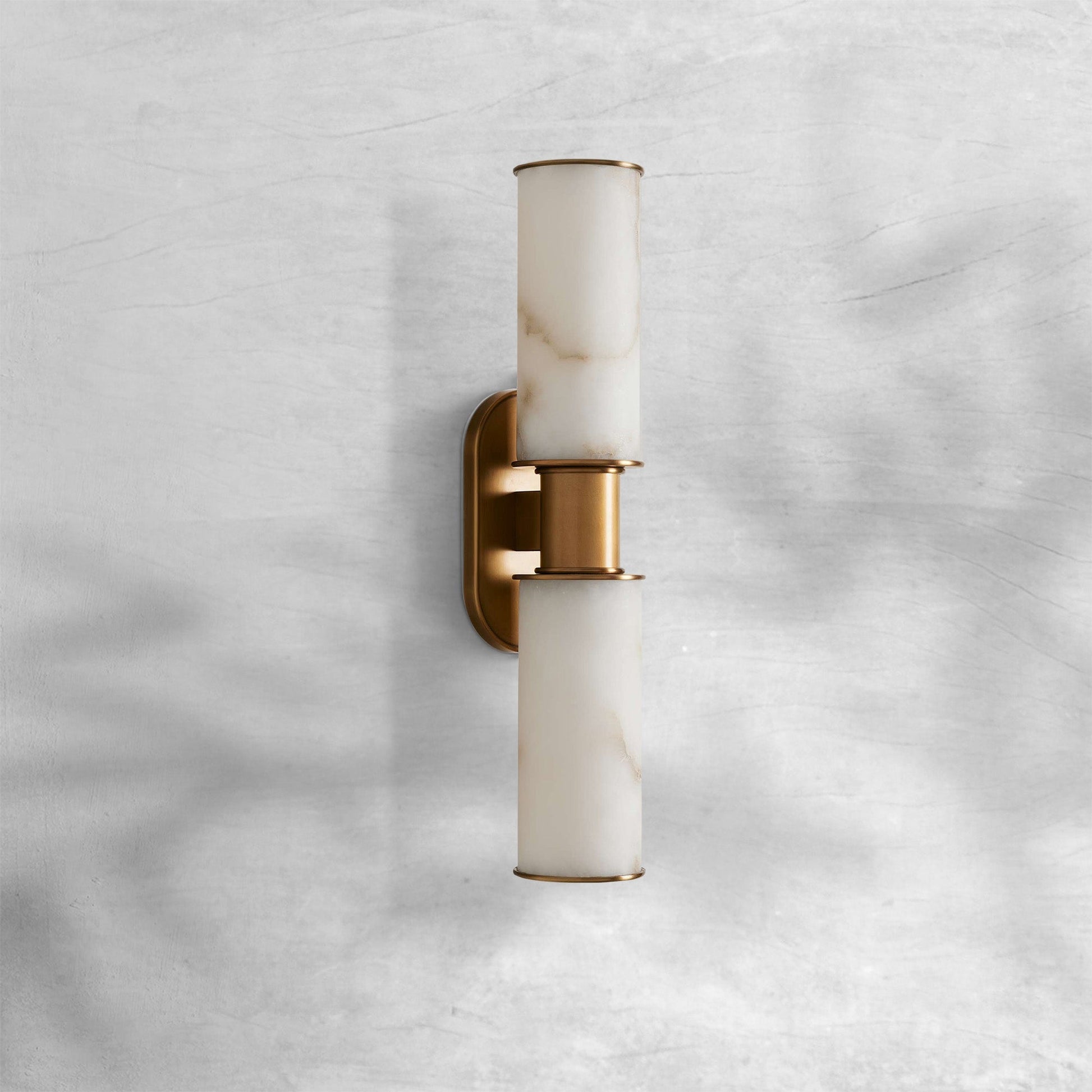 Harlin Alabaster 2-Light Wall Sconce - GILDLAMPS