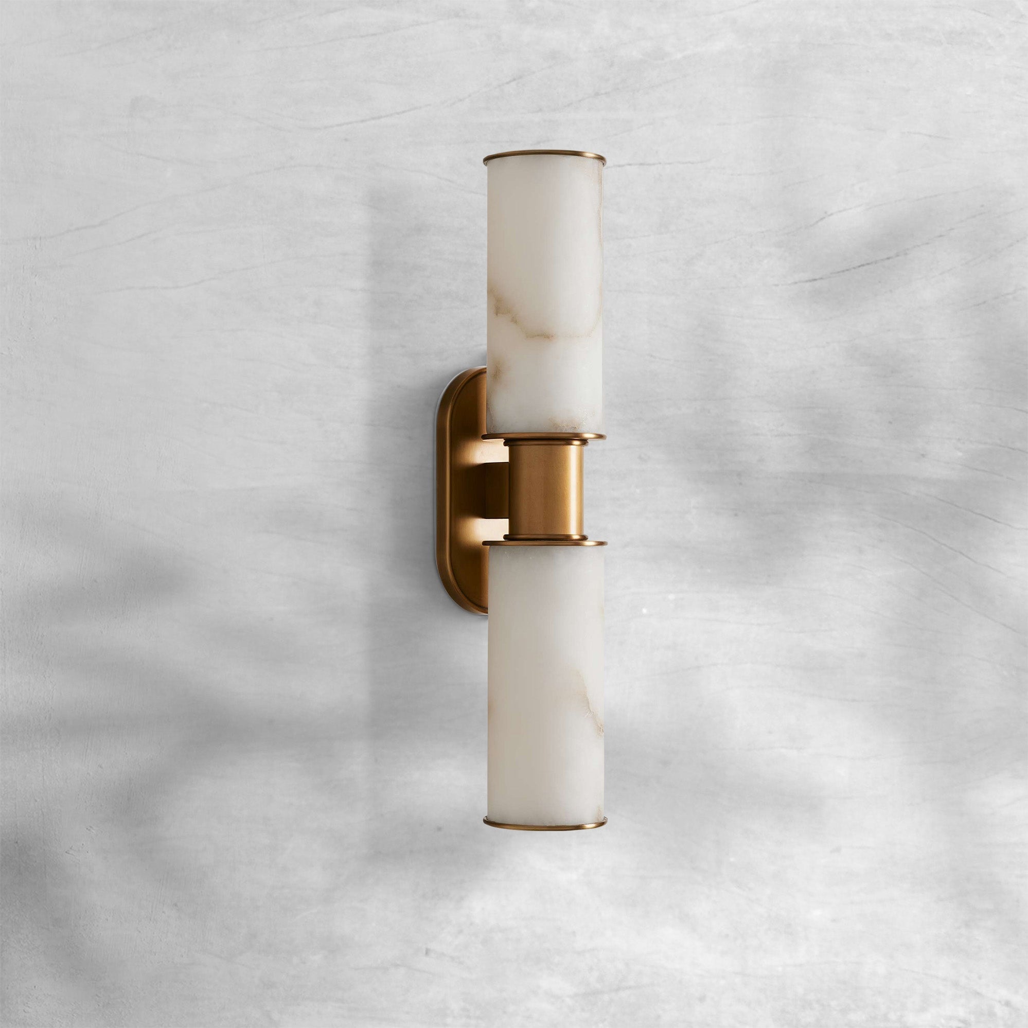 Harlin Alabaster 2-Light Wall Sconce - GILDLAMPS
