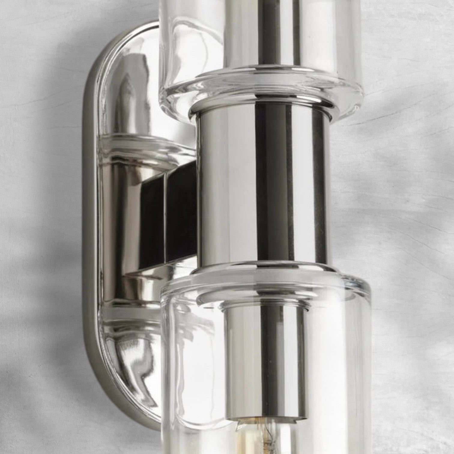 Harlin Clear Glass 2-Light Wall Sconce - GILDLAMPS