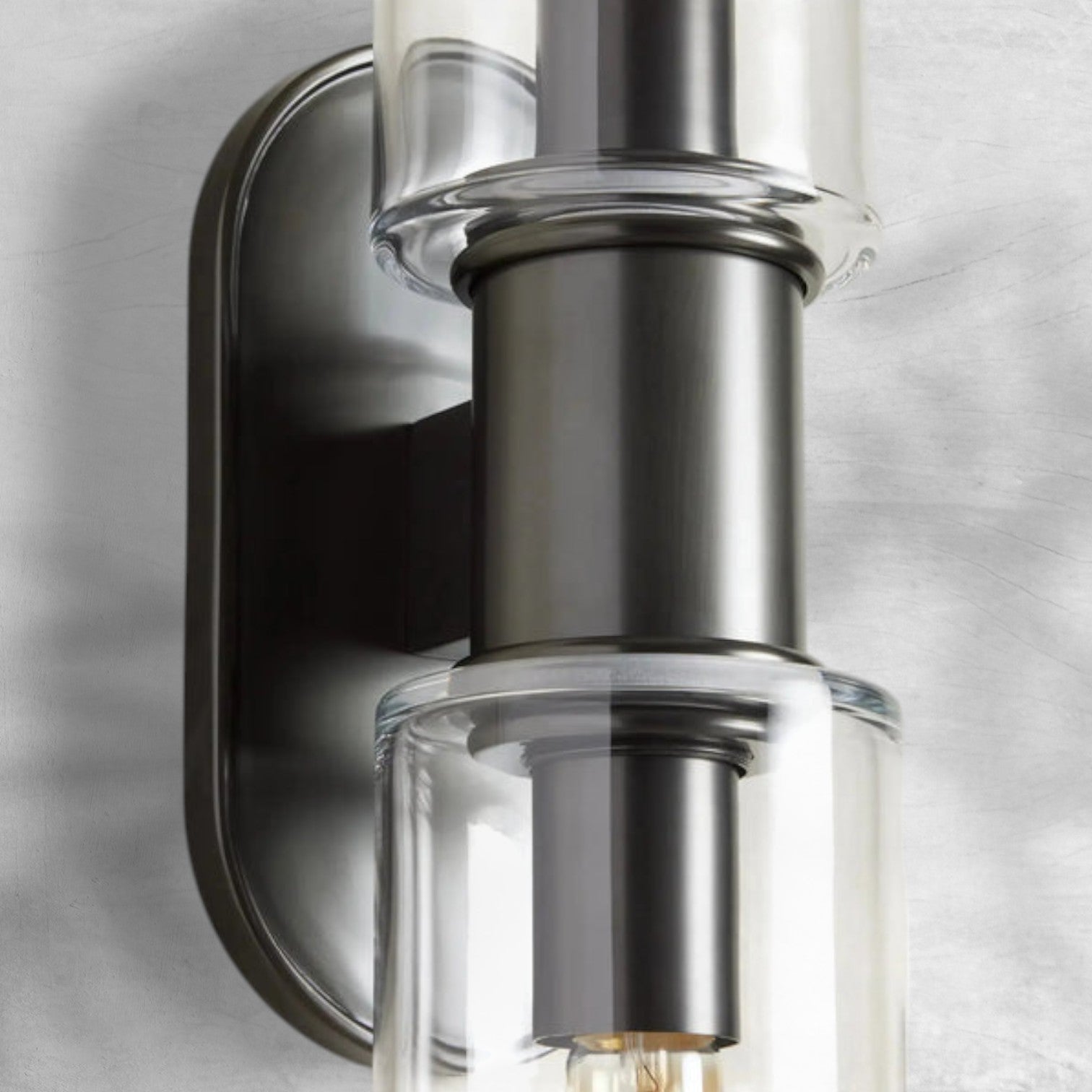 Harlin Clear Glass 2-Light Wall Sconce - GILDLAMPS