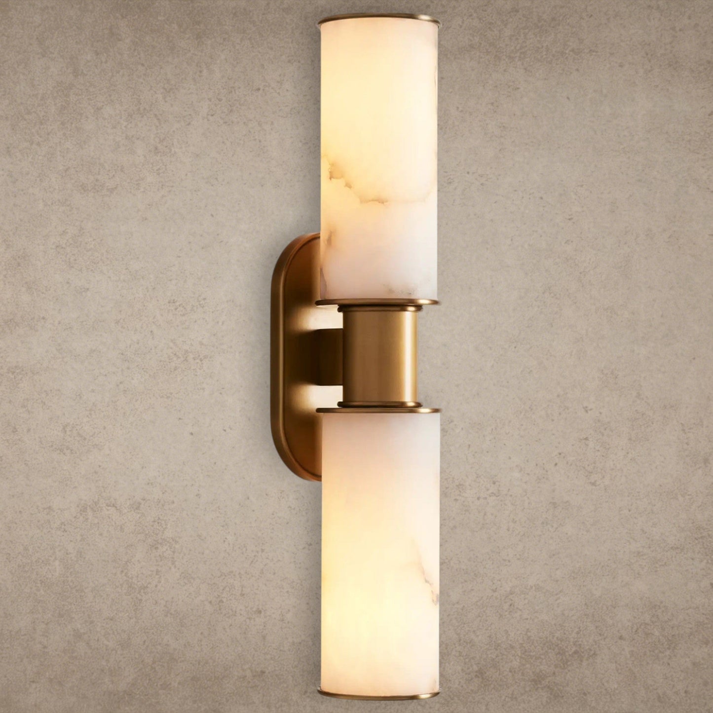 Harlin Double Sconce in Alabaster