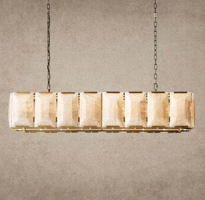 Harlow Calcite Rectangular Chandelier 42 inch, 54 inch, 62 inch, 74 inch