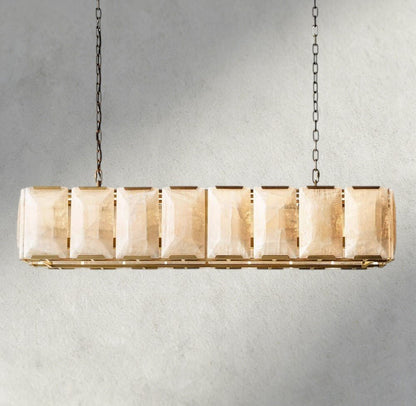 Hartley Calcite Rectangular Chandelier 42", 54", 62", 74" - GILDLAMPS