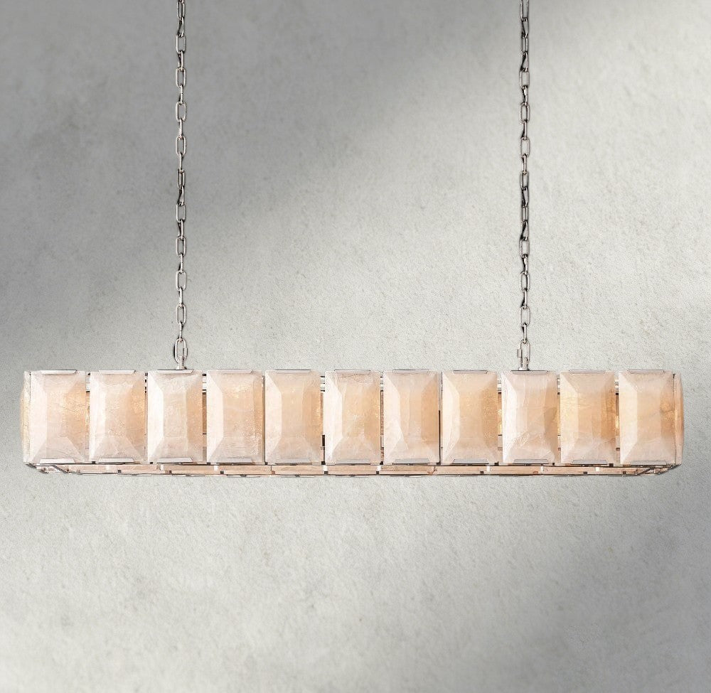 Hartley Calcite Rectangular Chandelier 42", 54", 62", 74" - GILDLAMPS